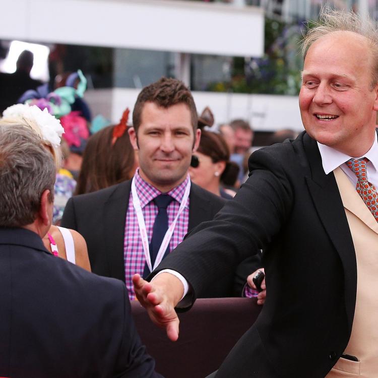 Ed Dunlop (R) after the running of last year's Melbourne Cup