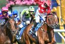 Shamal Wind coming from the clouds to win the Oakleigh Plate