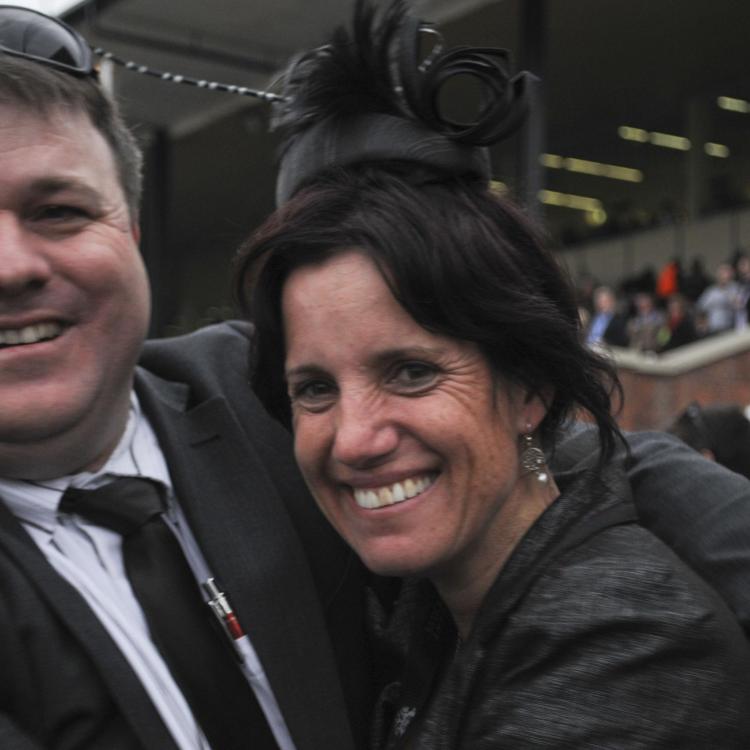 Stephen Farley celebrating Sincero's Stradbroke win